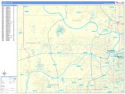 Kansas City Wall Map Basic Style 2022